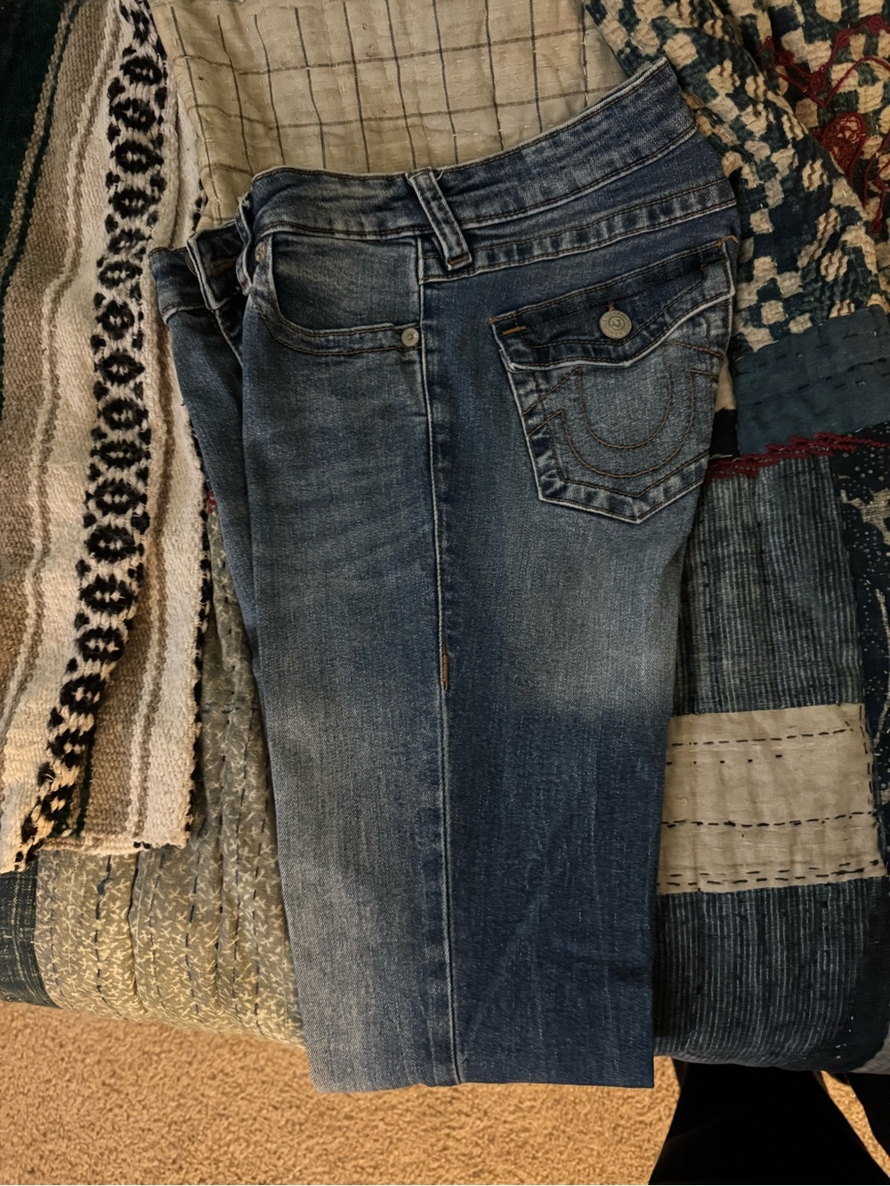 True Religion Women's Blue Boot Cut Jeans